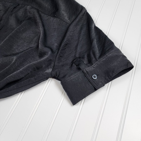 Simply Vera Vera Wang Black Belted Shirt Dress Tie Waist Midi Knee Length XXL - Picture 11 of 13